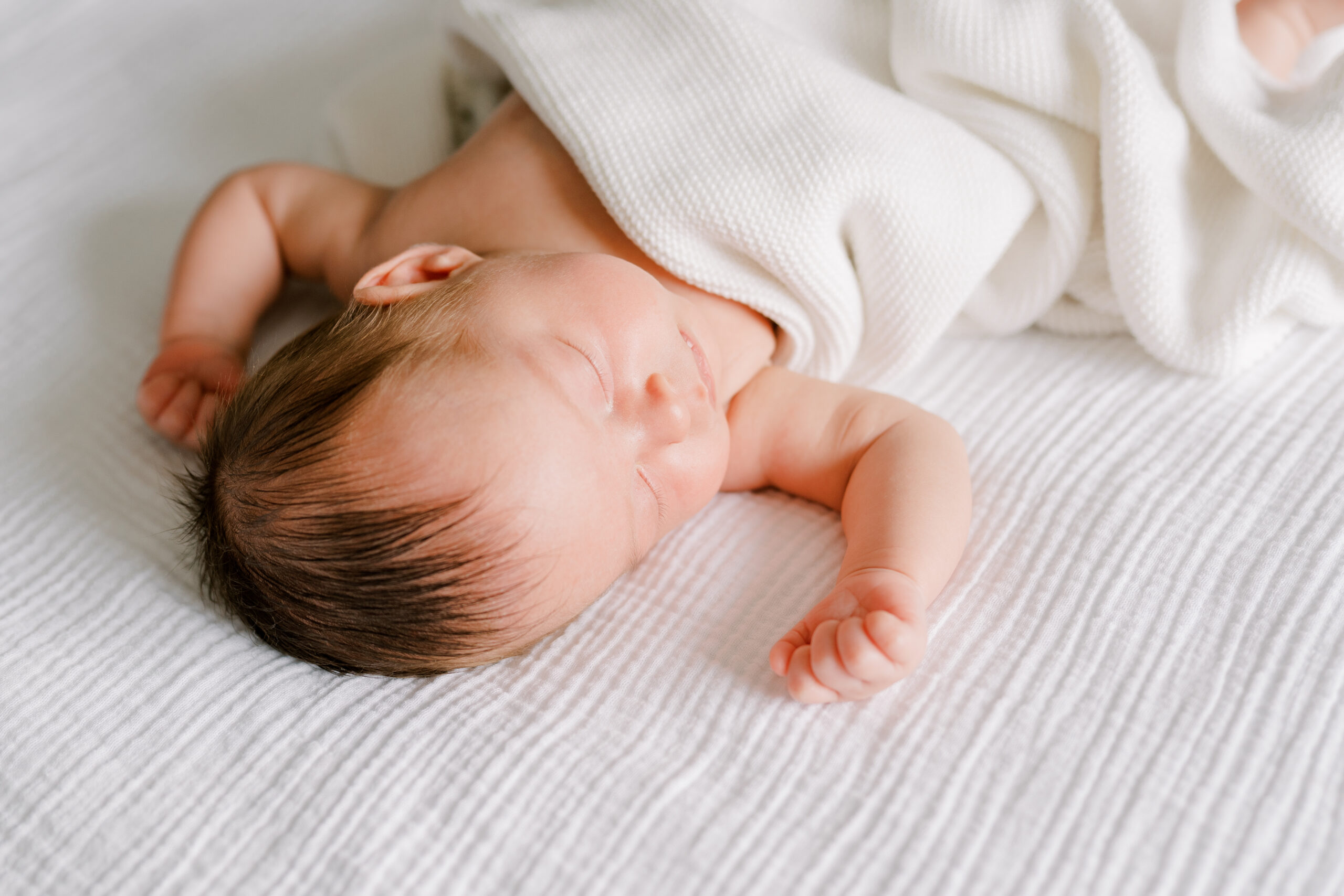 photo of baby girl during newborn photos
